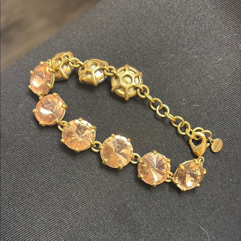 Stella & Dot Gold and Orange Crystal Bracelet